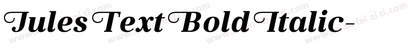 Jules Text Bold Italic字体转换